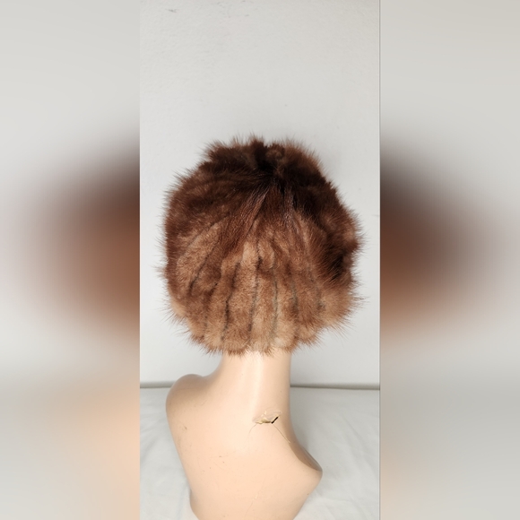 Vintage Mink Fur Hat 30s 40s 50s Mid Century Mink Fur Hat Pixie Fur Hat - Picture 8 of 11